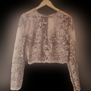 Fashion Nova Pink Lace Women Top